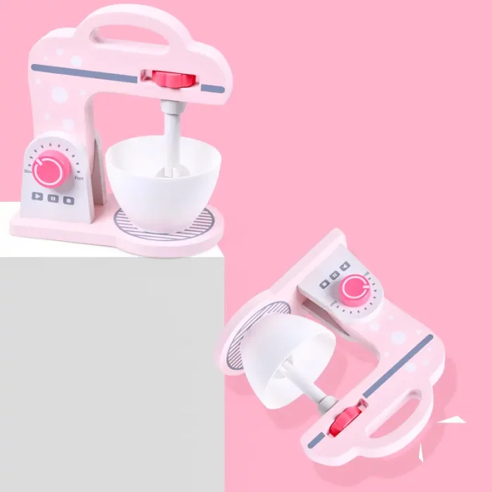 اسباب بازی همزن چوبی صورتی کد BL20114