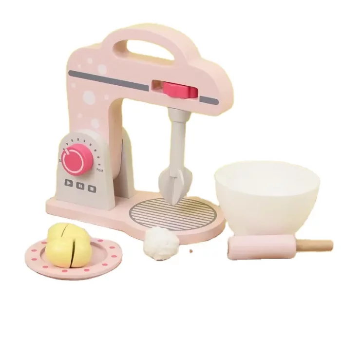 اسباب بازی همزن چوبی صورتی کد BL20114