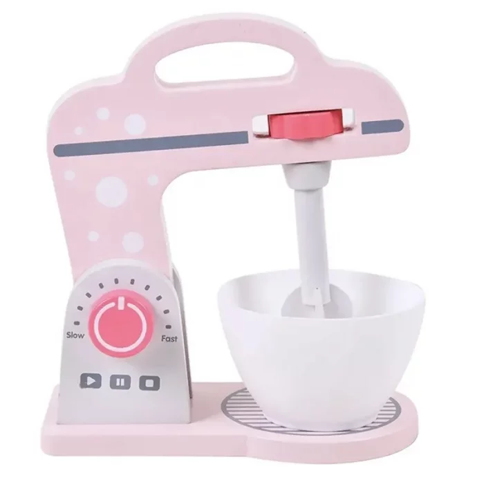 اسباب بازی همزن چوبی صورتی کد BL20114