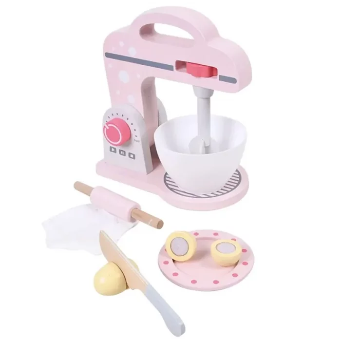 اسباب بازی همزن چوبی صورتی کد BL20114