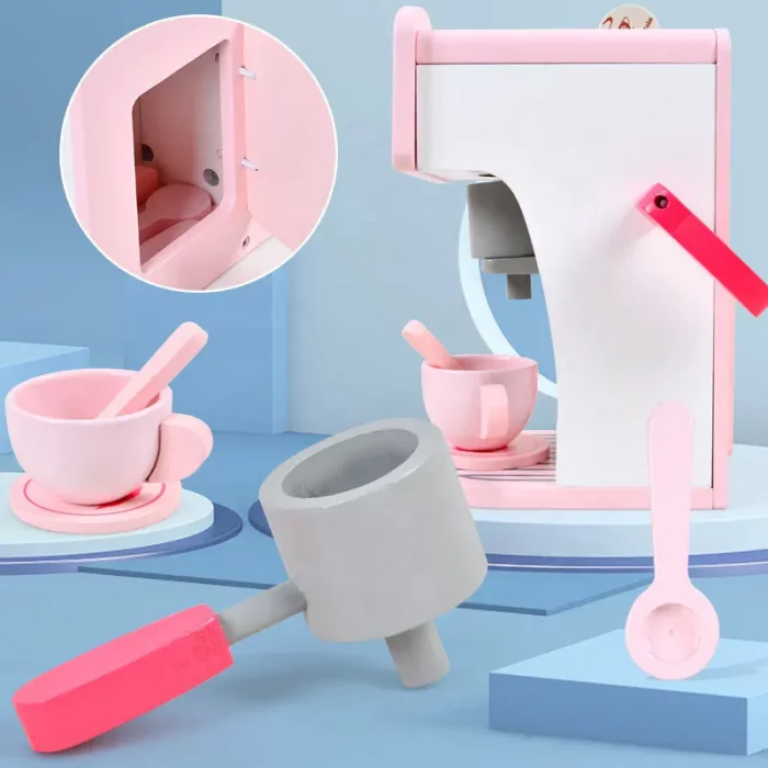 اسباب بازی قهوه ساز چوبی صورتی کد BL20115