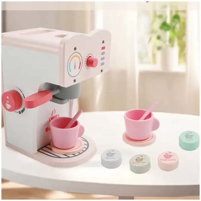 اسباب بازی قهوه ساز چوبی صورتی کد BL20115