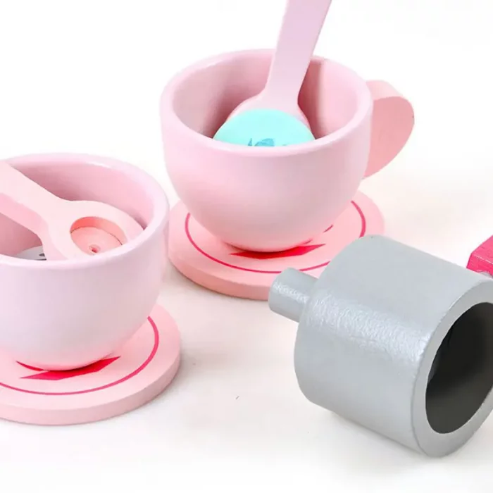 اسباب بازی قهوه ساز چوبی صورتی کد BL20115