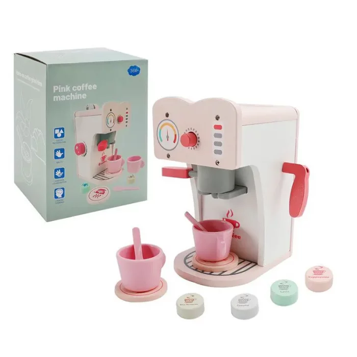 اسباب بازی قهوه ساز چوبی صورتی کد BL20115