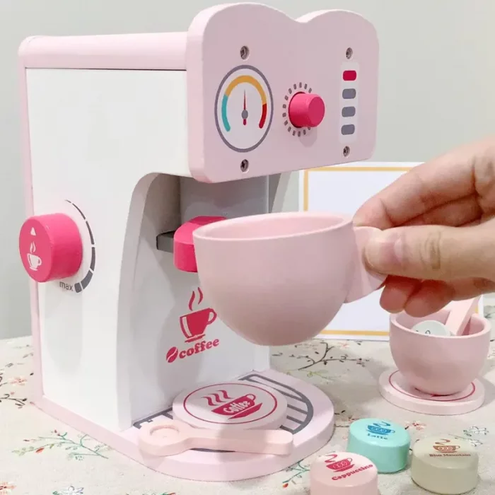 اسباب بازی قهوه ساز چوبی صورتی کد BL20115