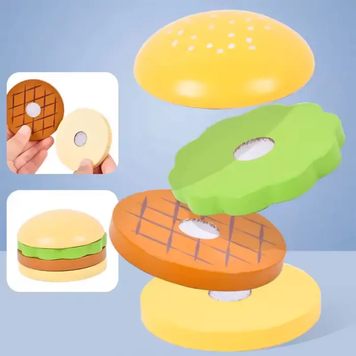 مایکروفر اسباب بازی چوبی رنگ صورتی کد BL20118