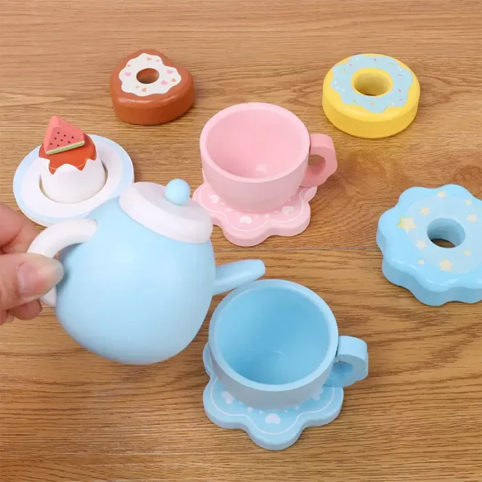 اسباب بازی ست عصرانه خوری چوبی کد KBQ2020019