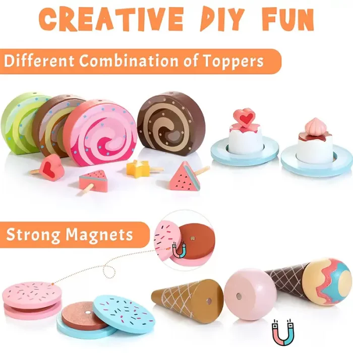 اسباب بازی ست عصرانه خوری چوبی کد KBQ2020019