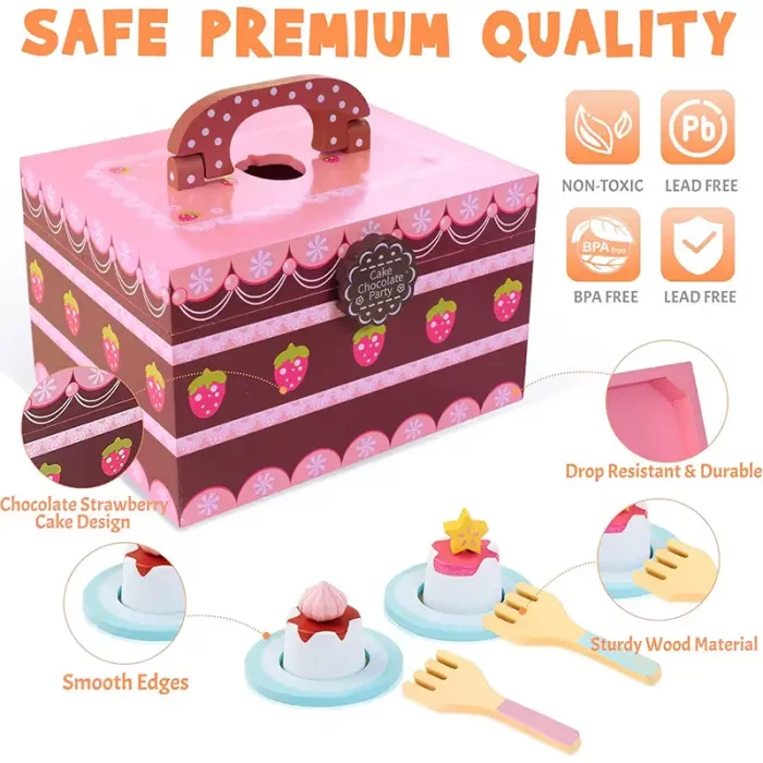 اسباب بازی ست عصرانه خوری چوبی کد KBQ2020019