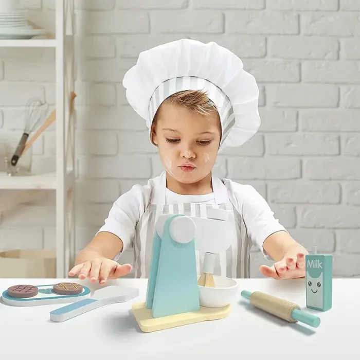 اسباب بازی همزن چوبی آبی کد KBQ2020012