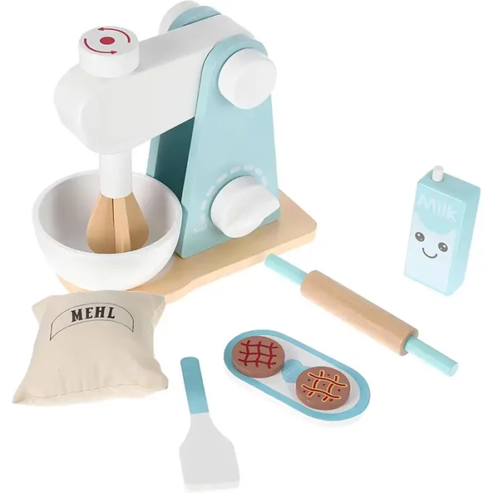 اسباب بازی همزن چوبی آبی کد KBQ2020012