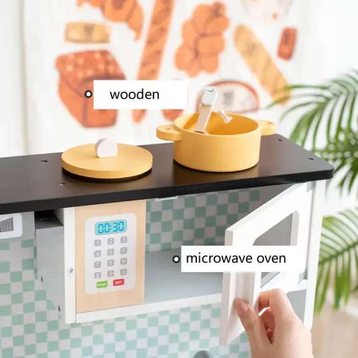 آشپزخانه چوبی کودک به همراه یخچال سایز بزرگ کد BL21159