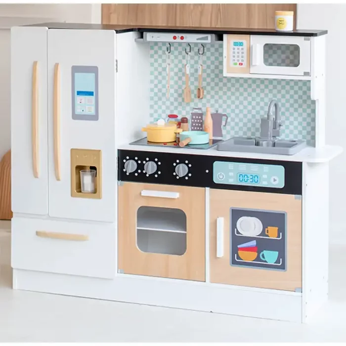 آشپزخانه چوبی کودک به همراه یخچال سایز بزرگ کد BL21159