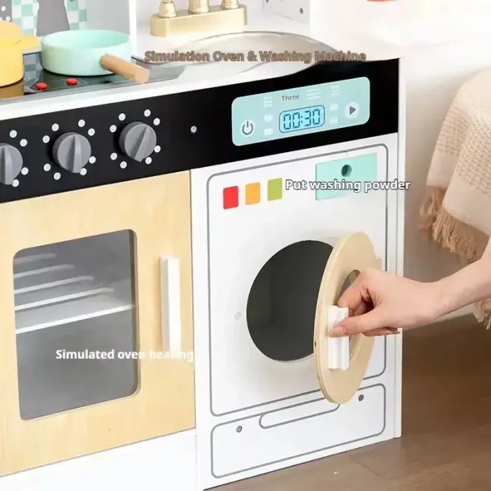 آشپزخانه کودک چوبی رنگ سفید کد BL21172