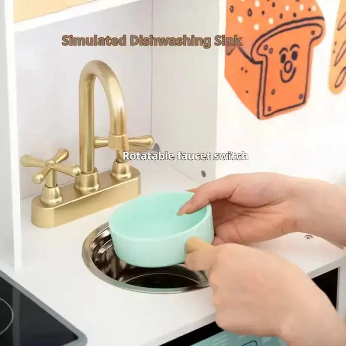 آشپزخانه کودک چوبی رنگ سفید کد BL21172