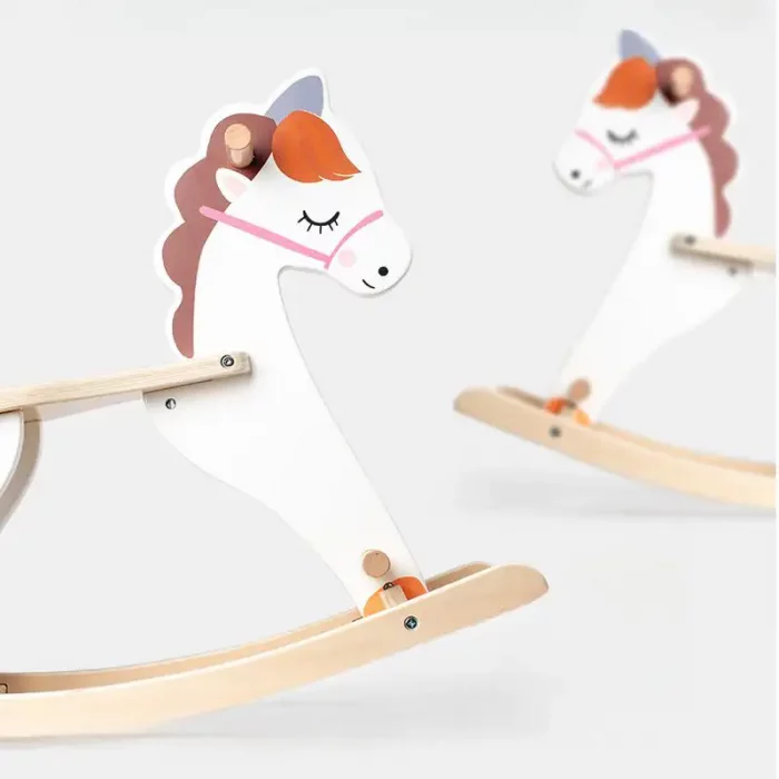 راکر  اسب چوبی رنگ سفید کد BL21150