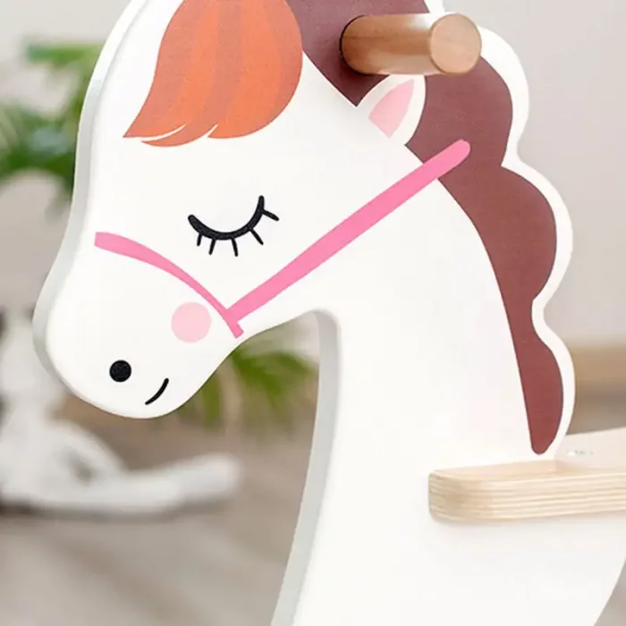 راکر  اسب چوبی رنگ سفید کد BL21150