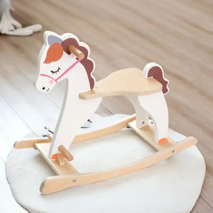 راکر  اسب چوبی رنگ سفید کد BL21150