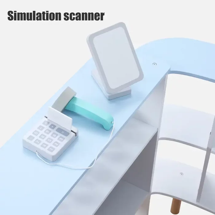 اسباب بازی سوپرمارکت چوبی رنگ سفید کد BL20146