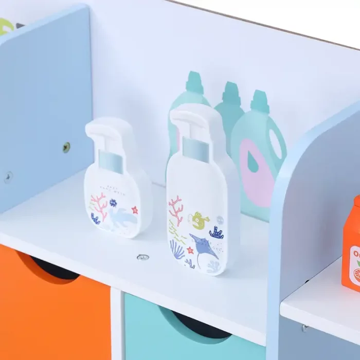 اسباب بازی سوپرمارکت چوبی رنگ سفید کد BL20146