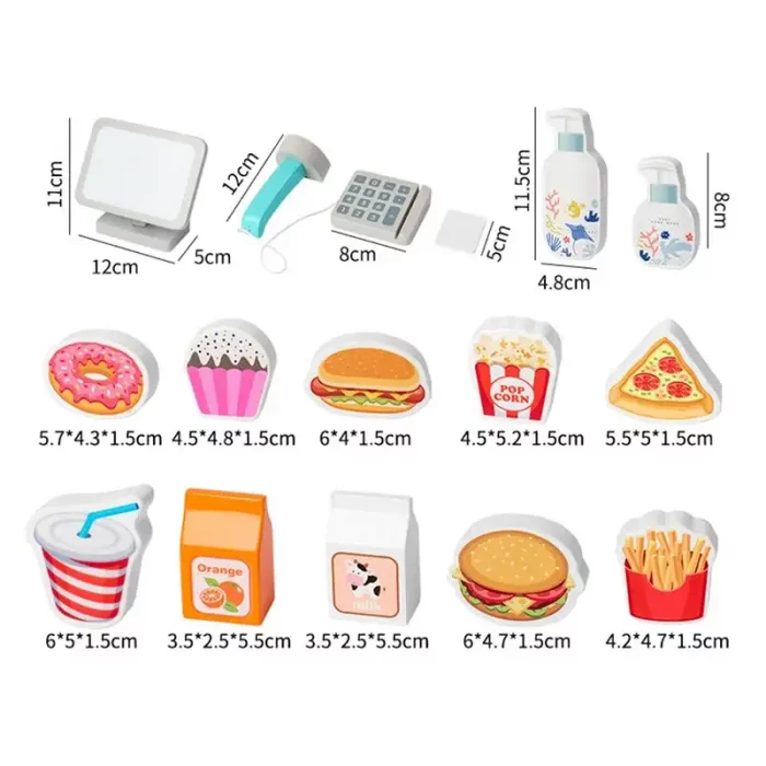 اسباب بازی سوپرمارکت چوبی رنگ سفید کد BL20146