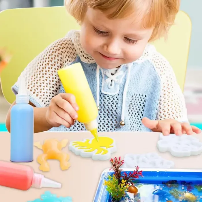 کیت جادویی قالب سازی ژله ای 4 رنگ سطلی کد 231232