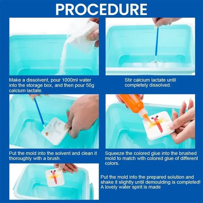 کیت جادویی قالب سازی ژله ای 4 رنگ سطلی کد 231232