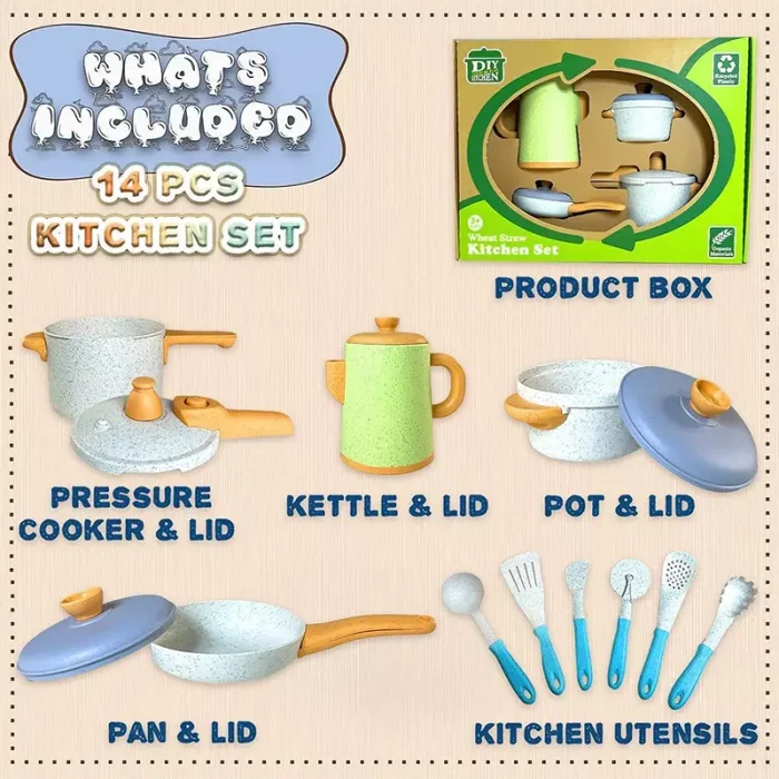 اسباب بازی ست ظروف آشپزخانه سبز کد HG973