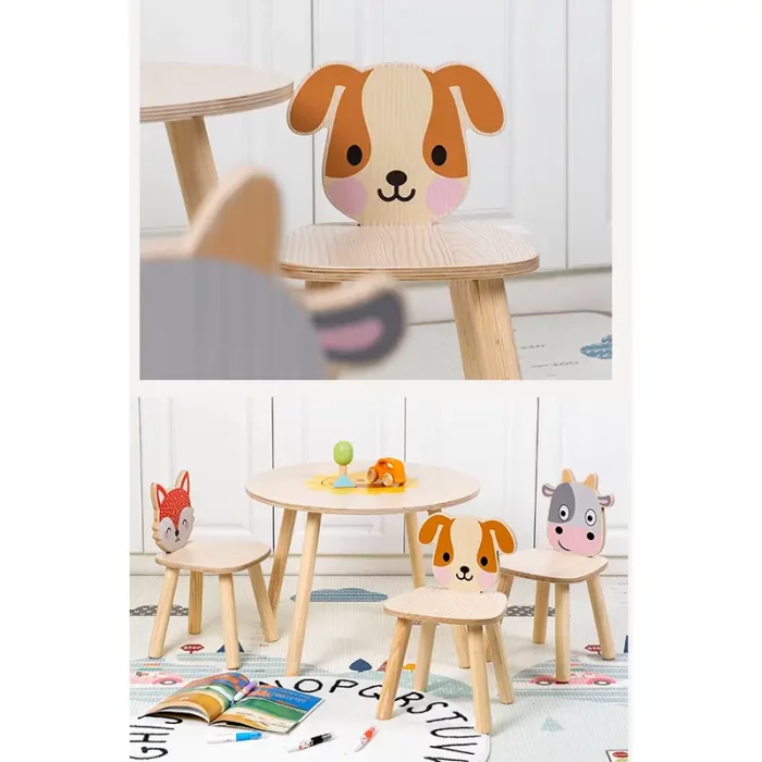 ست میز و صندلی چوبی کودک کد BL20144