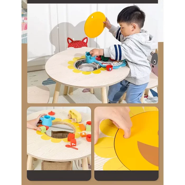 ست میز و صندلی چوبی کودک کد BL20144