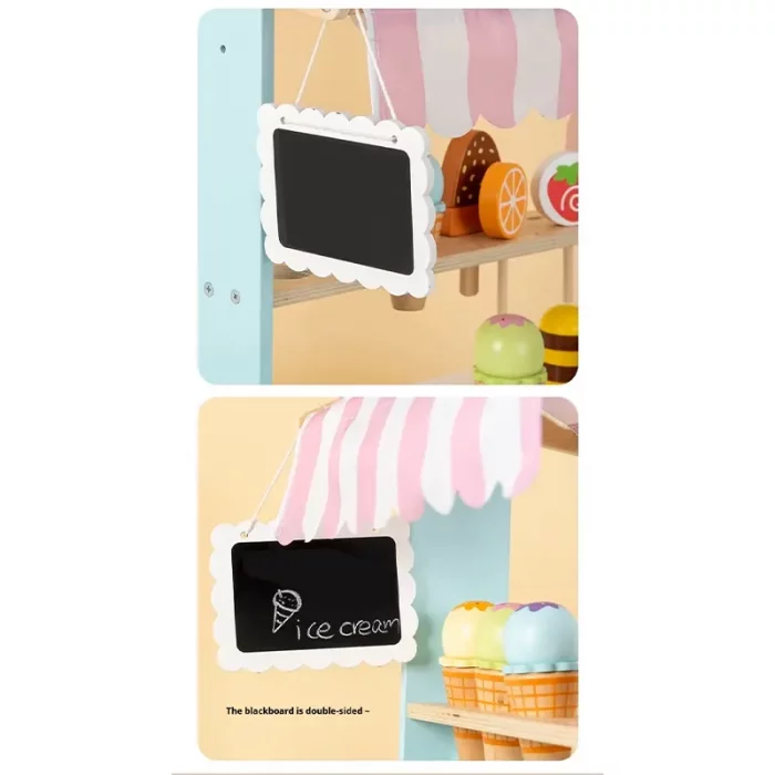 اسباب بازی استند بستنی فروشی چوبی کد BL20142