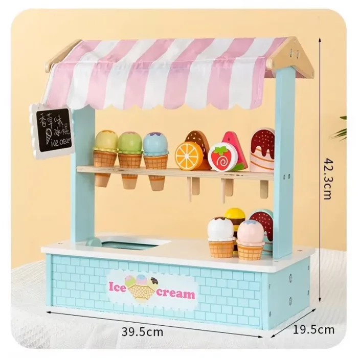 اسباب بازی استند بستنی فروشی چوبی کد BL20142