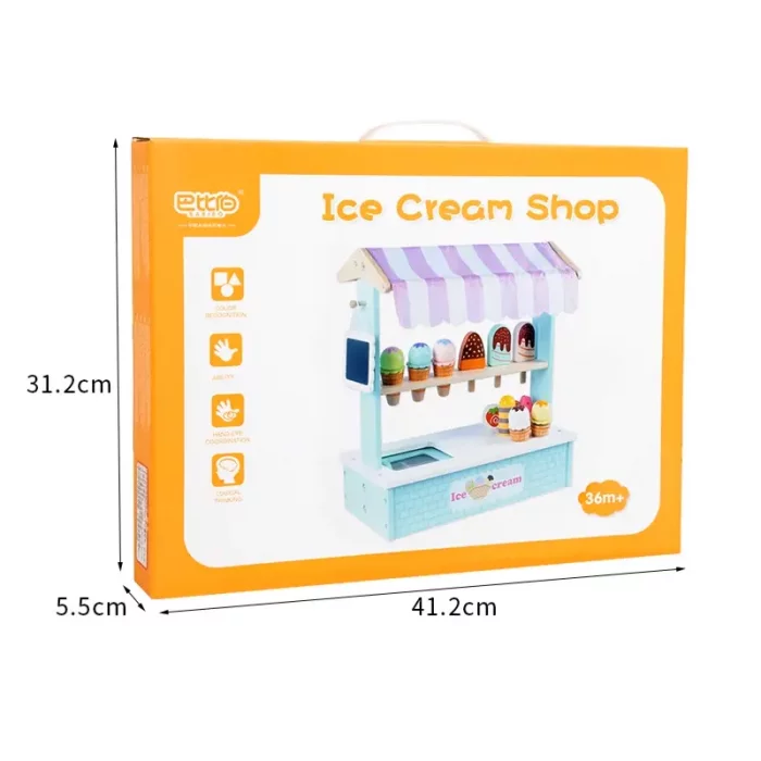 اسباب بازی استند بستنی فروشی چوبی کد BL20142