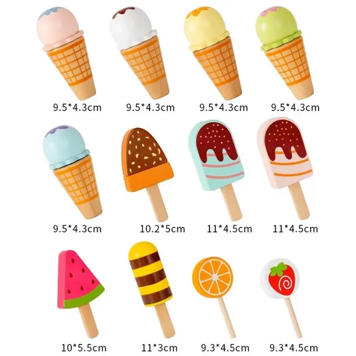 اسباب بازی استند بستنی فروشی چوبی کد BL20142