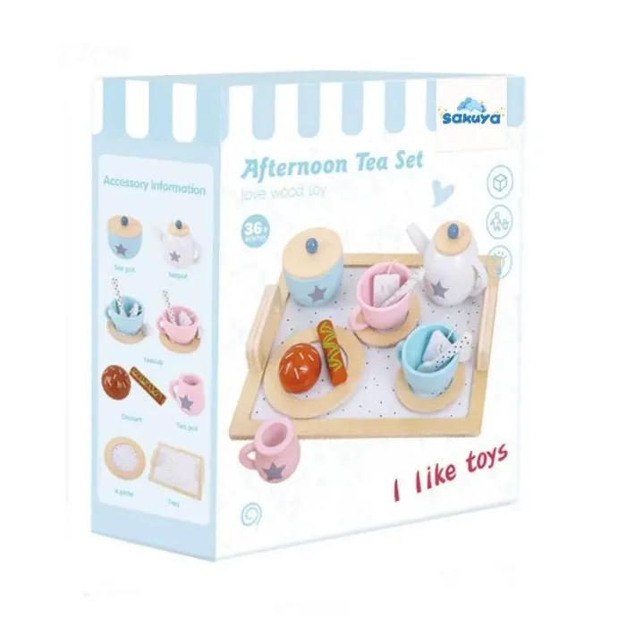 اسباب بازی ست چای خوری چوبی کد KBQ2021053