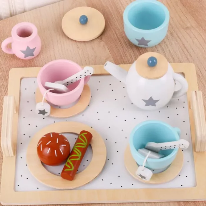 اسباب بازی ست چای خوری چوبی کد KBQ2021053