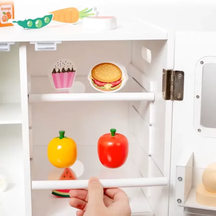 یخچال چوبی  کودک 3 در رنگ  سفید کد BL20147