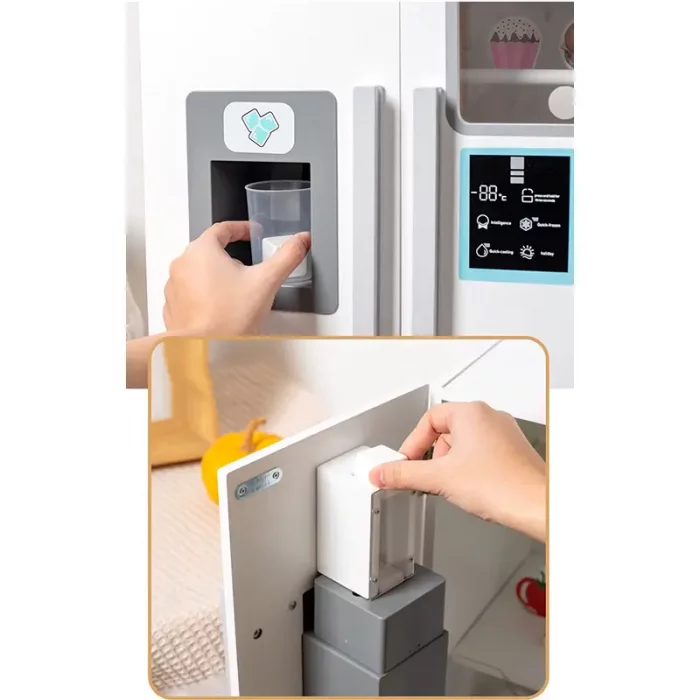 یخچال چوبی  کودک 3 در رنگ  سفید کد BL20147