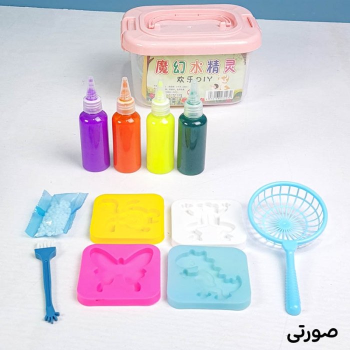 کیت جادویی قالب سازی ژله ای 4 رنگ سطلی کد 231232