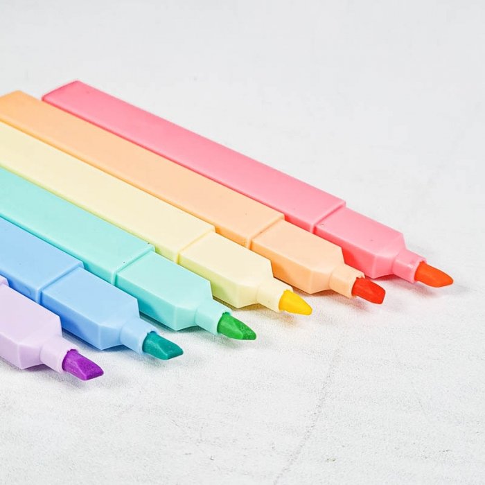 هایلایتر 6 عددی پاستلی کد QB0651