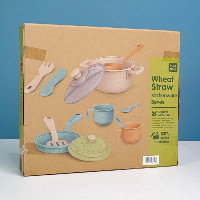 اسباب بازی مدل ست ظروف آشپزخانه با الیاف طبیعی کد HG3019