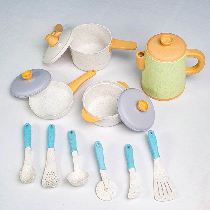اسباب بازی ست ظروف آشپزخانه سبز کد HG973