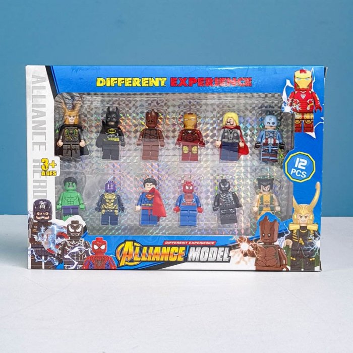 مینی فیگور  12 عددی طرح قهرمانان مارول کد 22662