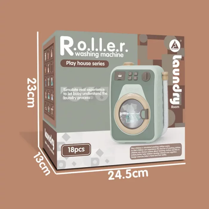 اسباب بازی ماشین لباسشویی 18 تکه رنگ سبز کد HJ190