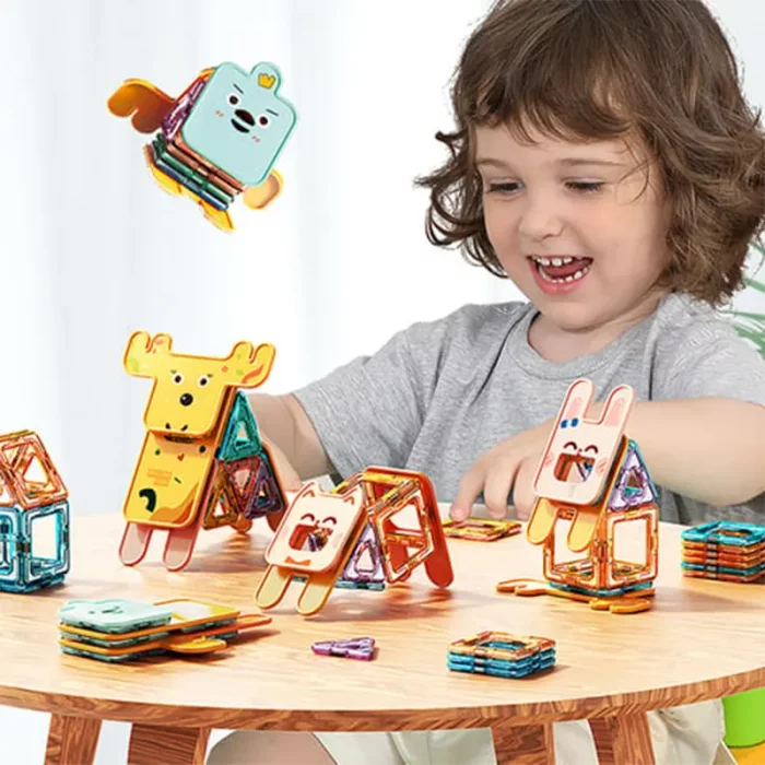 اسباب بازی کاشی های مغناطیسی حیوانات 30 تکه فیلو FEELO کد FL1504