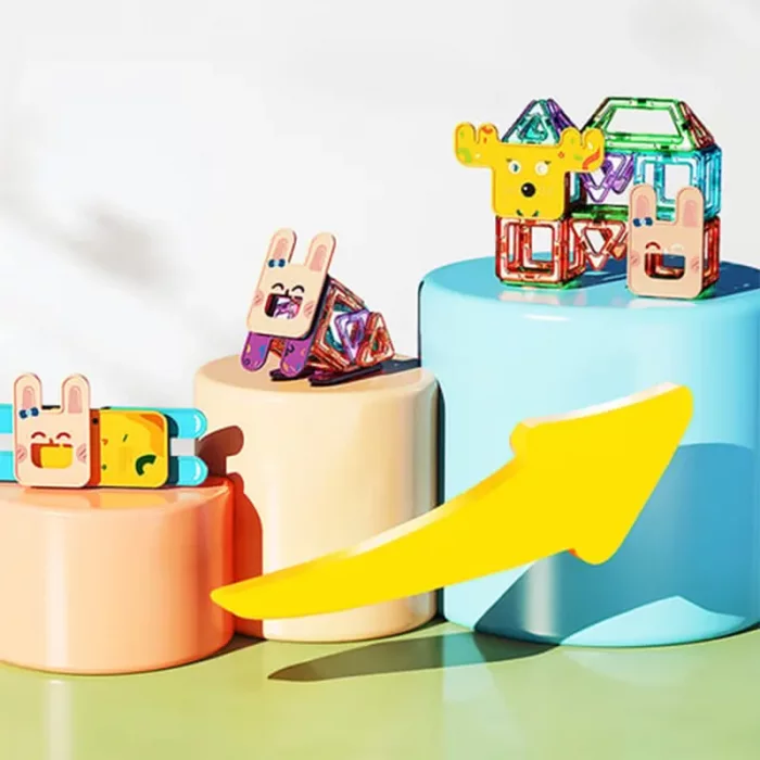 اسباب بازی کاشی های مغناطیسی حیوانات 30 تکه فیلو FEELO کد FL1504