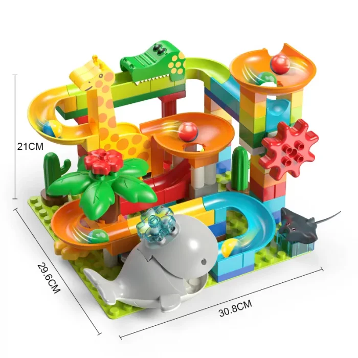 اسباب بازی لگو سرسره توپ طرح حیوانات دریایی  98 تکه  فیلو FEELO کد FL2325