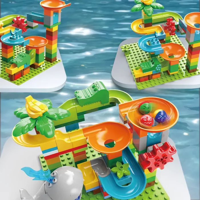 اسباب بازی لگو سرسره توپ طرح حیوانات دریایی  98 تکه  فیلو FEELO کد FL2325