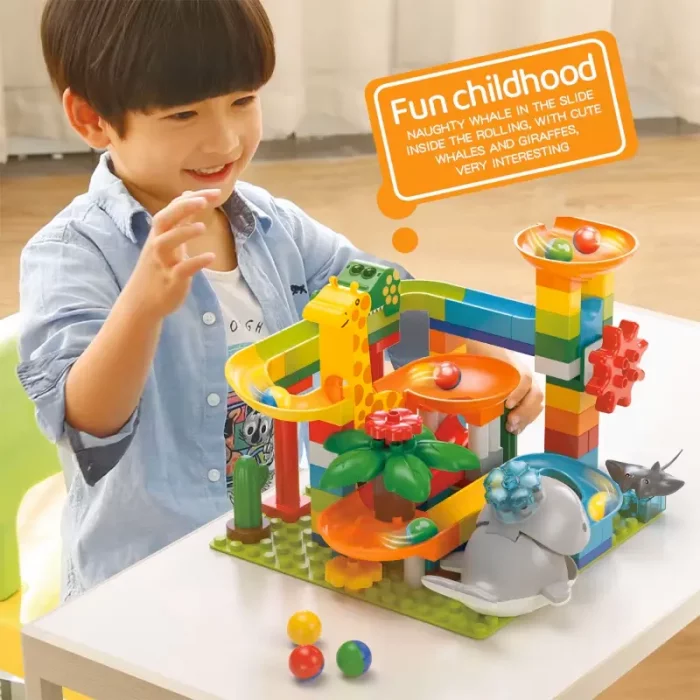 اسباب بازی لگو سرسره توپ طرح حیوانات دریایی  98 تکه  فیلو FEELO کد FL2325