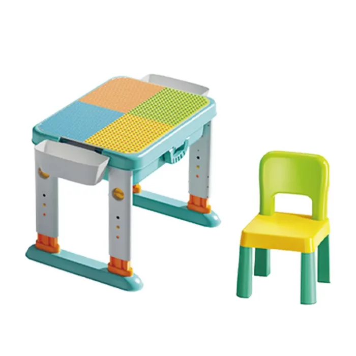 میز لگو بازی 3 در 1 فلو به همراه 55 تکه لگو FEELO کد FL1632